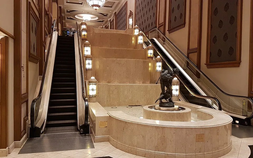 Entrance and concierge area inside The Langham Melbourne